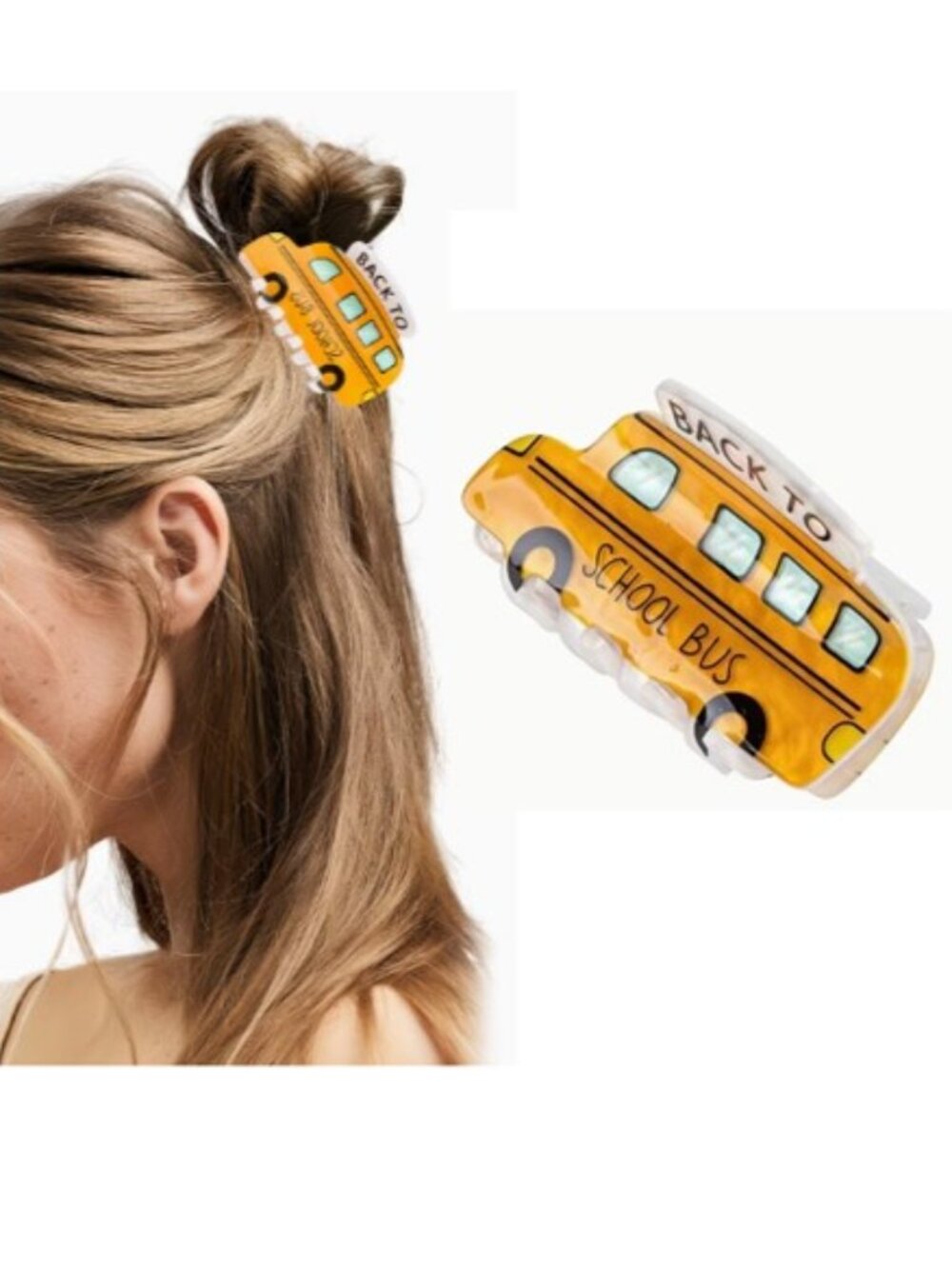 Teacher / School Bus Driver Hair Claw Clip (BRAND-NEW & SO CUTE!)